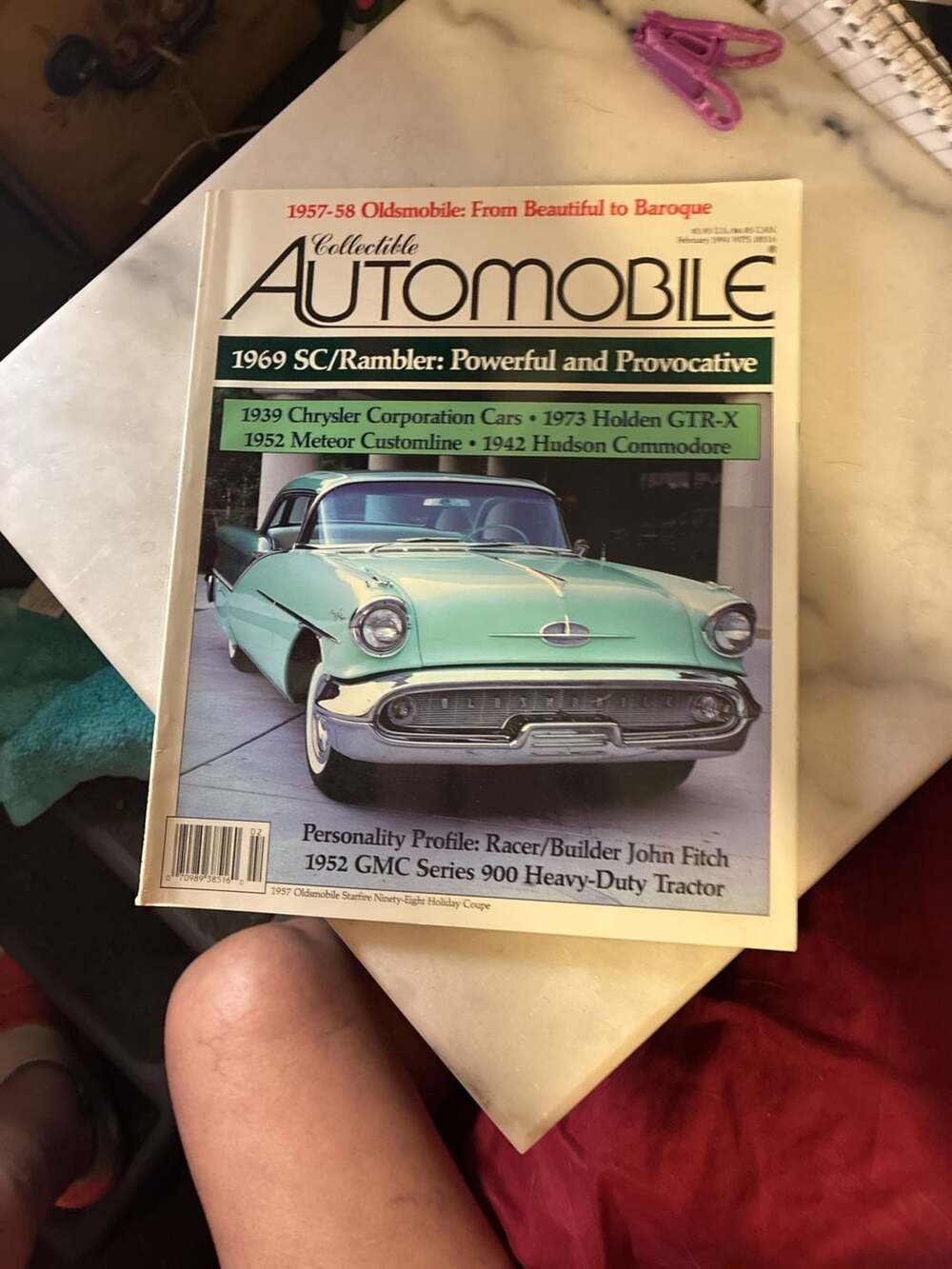 Collectible Automobile Magazine February 1994 - 1957-58 Oldsmobile, 1969 SC/Ramb